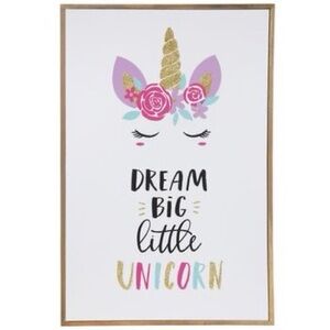 Hobby Lobby Wall Decor - Dream big little unicorn picture. New